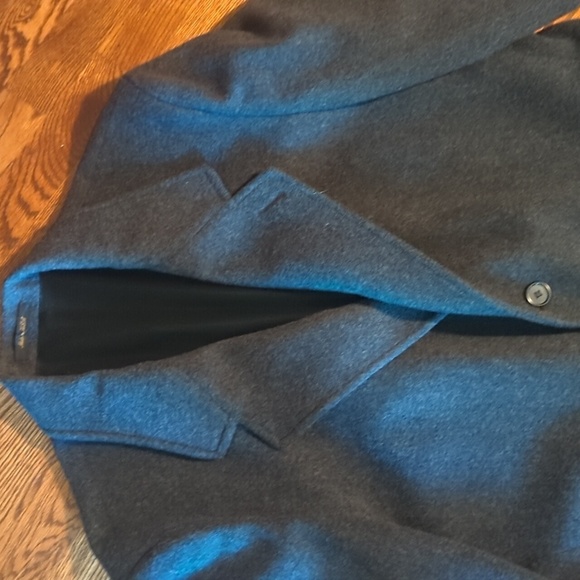 Vtg London Fog 100% wool deep charcoal long length dressy winter coat sz 42R - Picture 4 of 13
